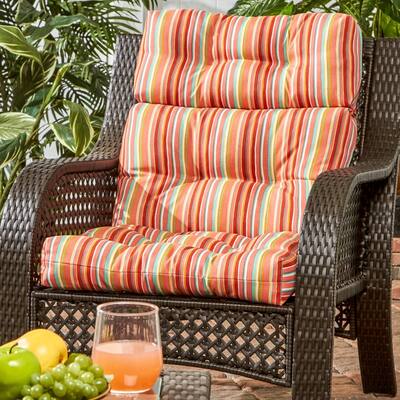 Colton Stripe 22-inch x 44-inch Outdoor High Back Chair Cushion by Havenside Home - 22w x 44l
