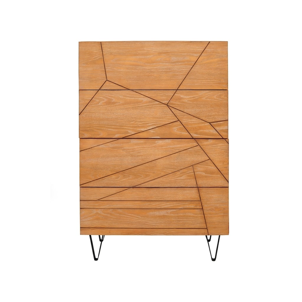 Alpine Furniture Trapezoid 4 Drawer Chest