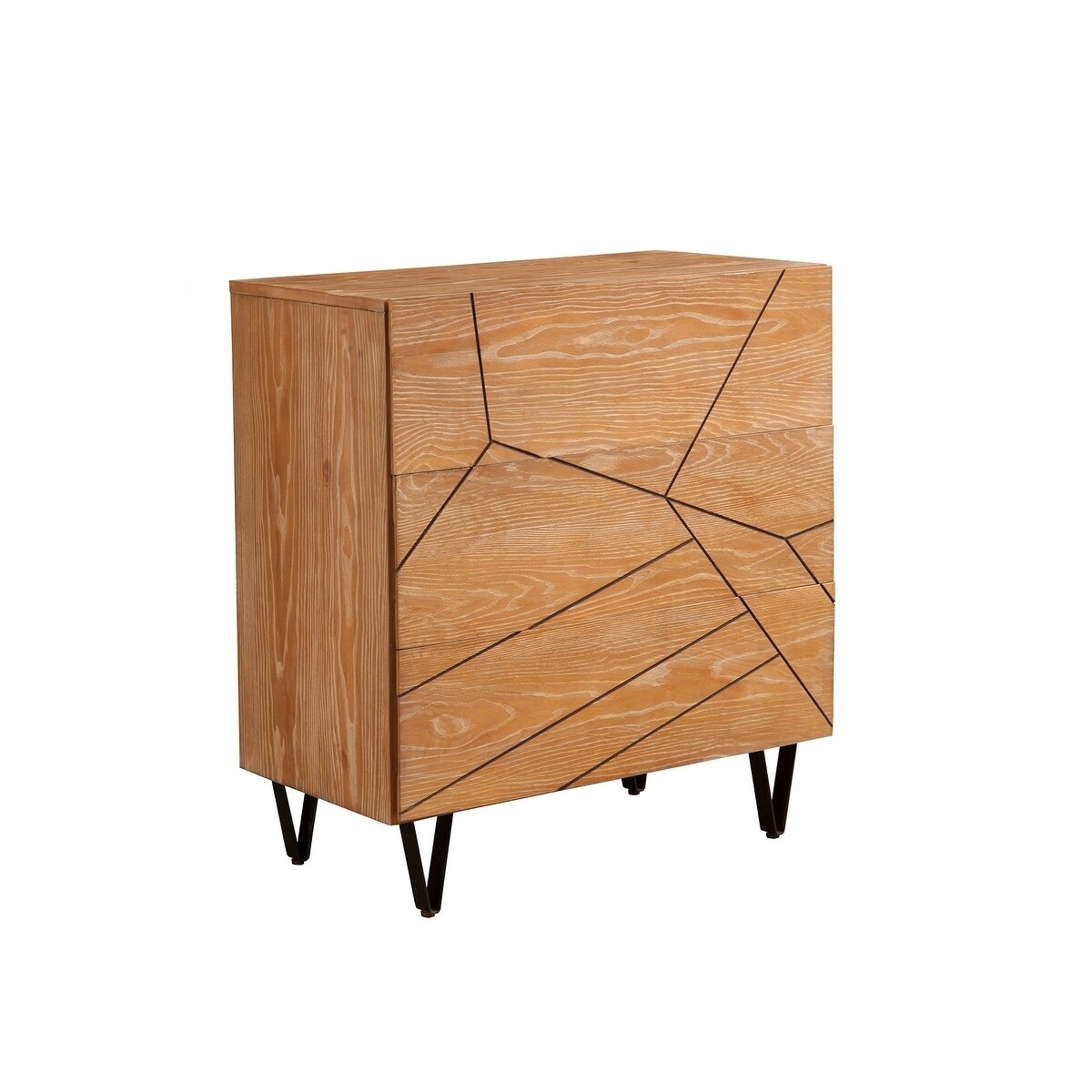 Shop Alpine Furniture Trapezoid 3 Drawer Small Chest On Sale