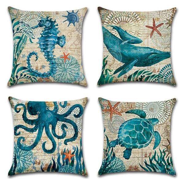 Shop Ocean Park Cotton Linen Theme Decorative Throw Pillow Cover