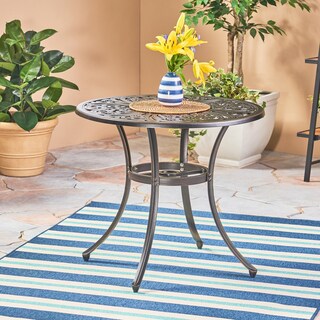 Vigo Outdoor Cast Aluminum Dining Table by Christopher Knight Home