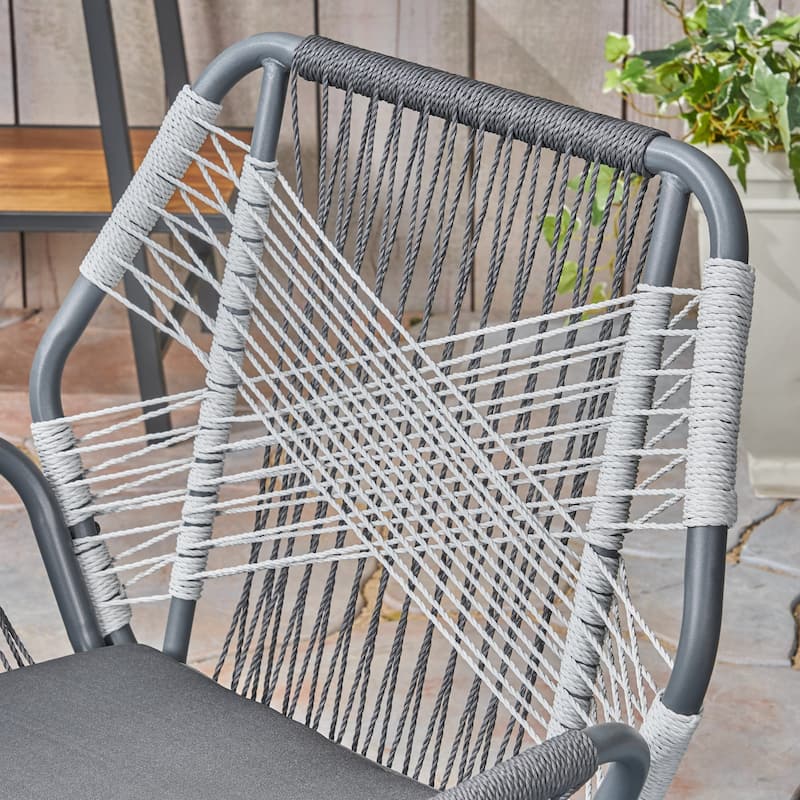 Idaho Outdoor Rope Club Chairs (Set of 2) by Christopher Knight Home