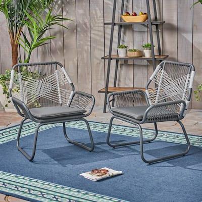 Idaho Outdoor Rope Club Chairs (Set of 2) by Christopher Knight Home