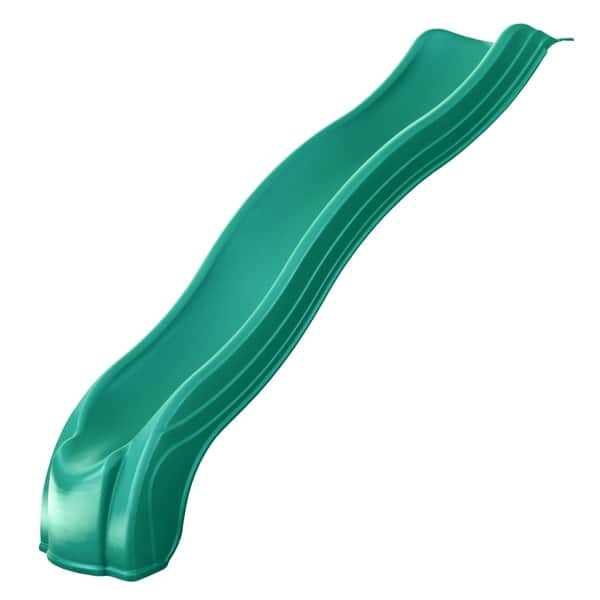 slide 2 of 6, Swing-N-Slide Apex Wave Slide - Green, Mounts to 4' Platforms - 90.5" L x 21" W x 11" H