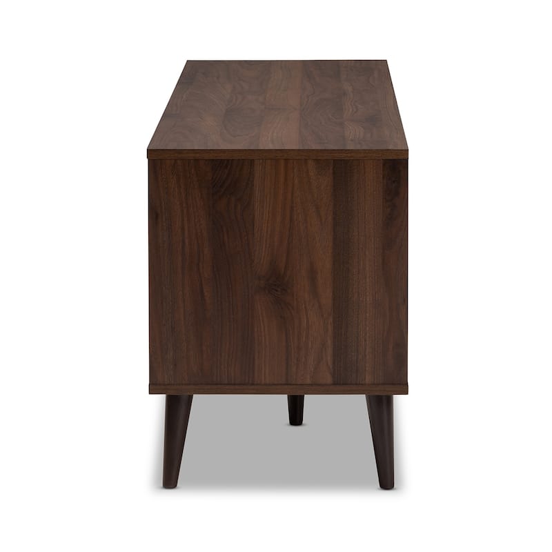 Mid-Century Brown and Grey TV Stand by Baxton Studio