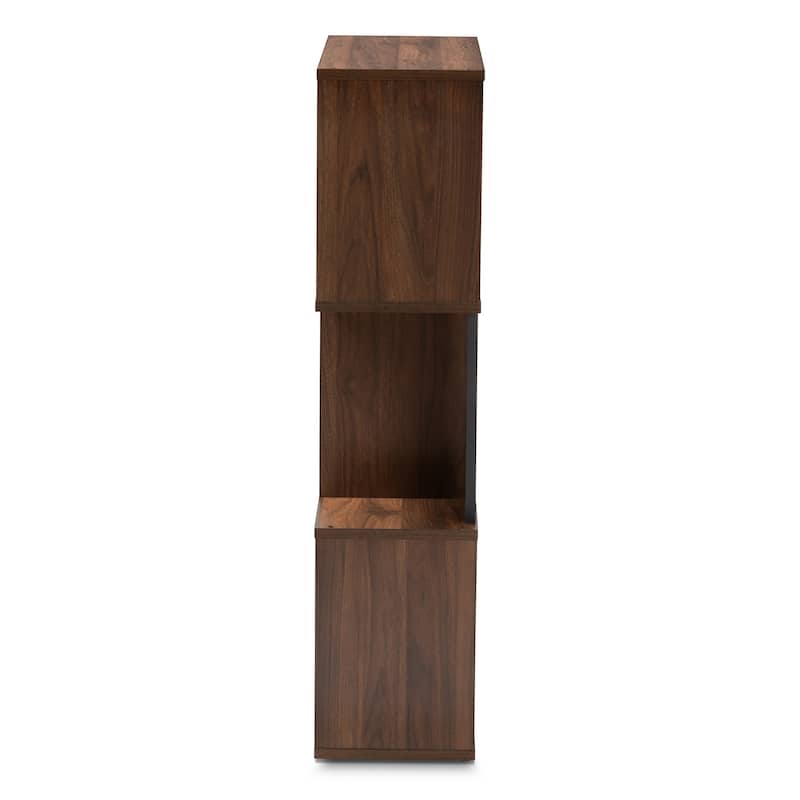 Contemporary Brown and Grey Shelf by Baxton Studio