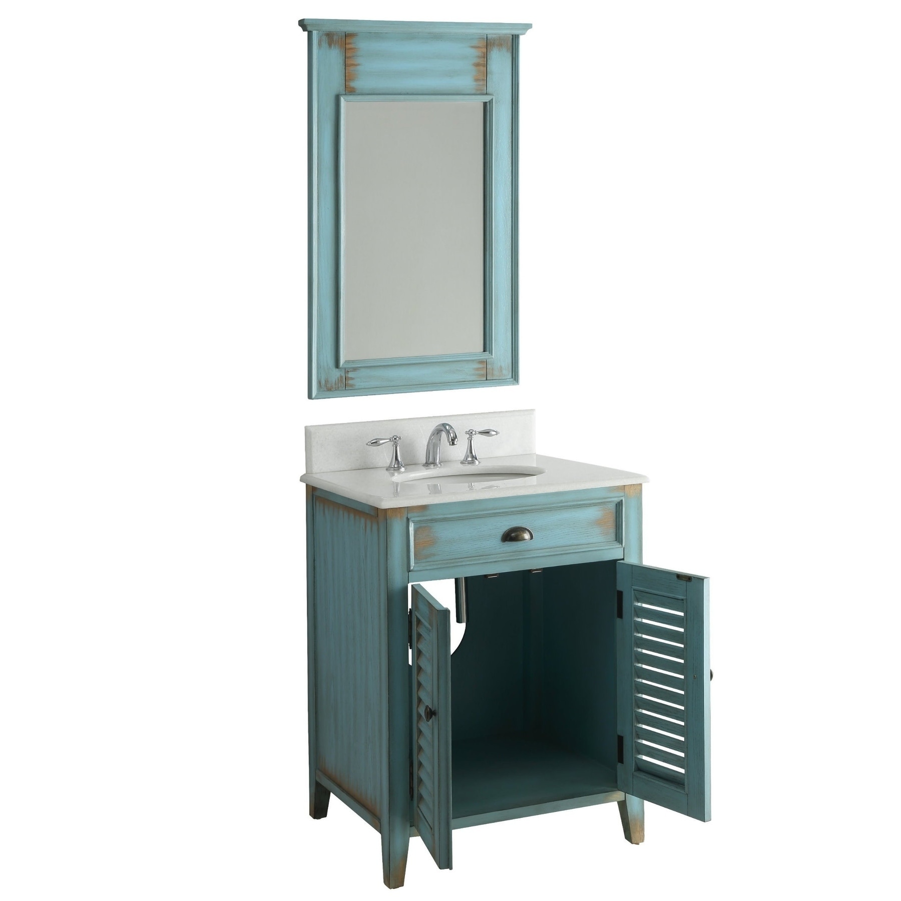 26 Benton Collection Abbeville Rustic Blue Bathroom Vanity On Sale Overstock 22322671