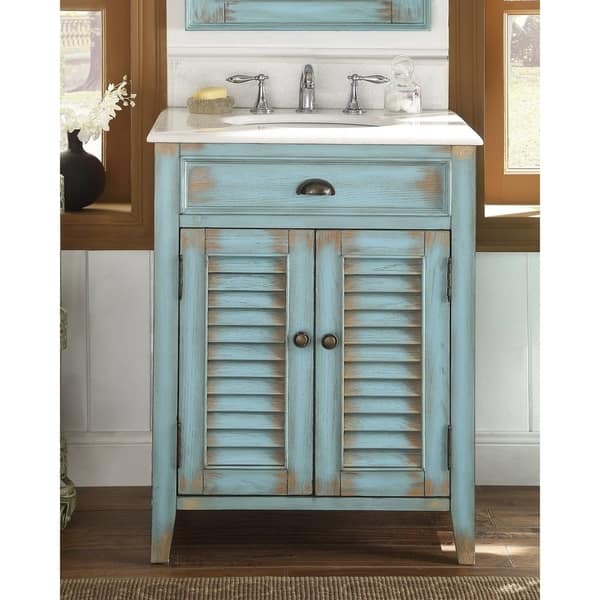 Shop 26 Benton Collection Abbeville Rustic Blue Bathroom Vanity Overstock 22322671