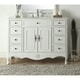 preview thumbnail 2 of 5, 46.5" Benton Collection Daleville Antique White Shabby Chic Vanity