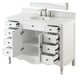 preview thumbnail 3 of 5, 46.5" Benton Collection Daleville Antique White Shabby Chic Vanity