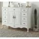 preview thumbnail 1 of 5, 46.5" Benton Collection Daleville Antique White Shabby Chic Vanity Up to 22 in/Under 23 in.