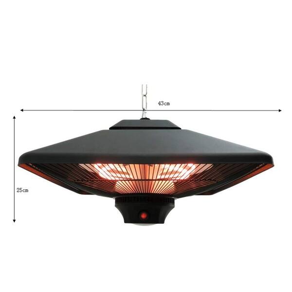 Shop Outsunny 1500w Ceiling Mounted Square Outdoor Electric Patio