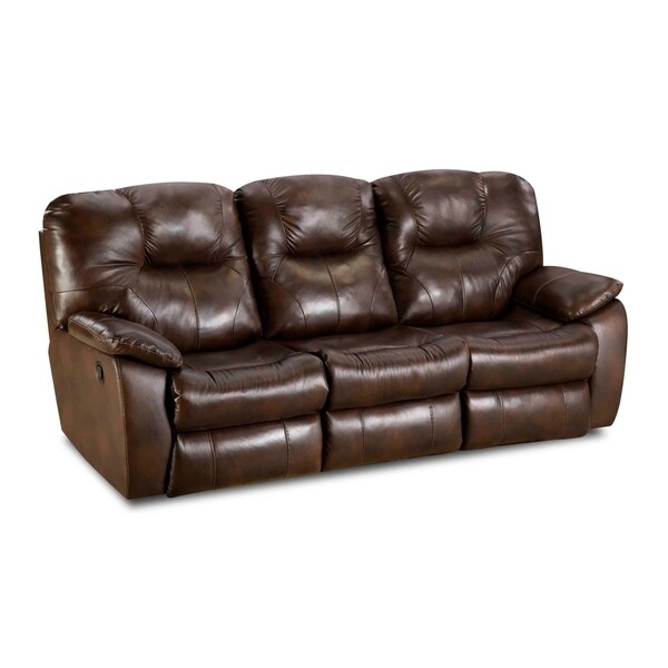 Avalon Brown Leather Double Reclining Sofa Free Shipping Avalon Brown Leather Double Reclining Sofa