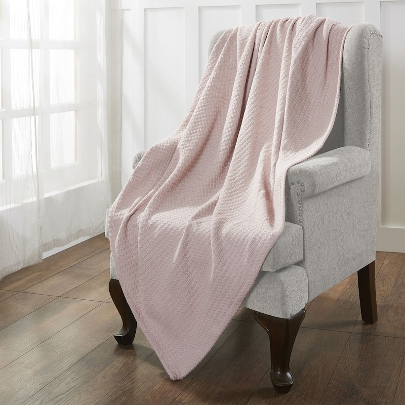 Modern Threads 100-Percent Cotton Thermal Blanket - King - Cal King - Rose