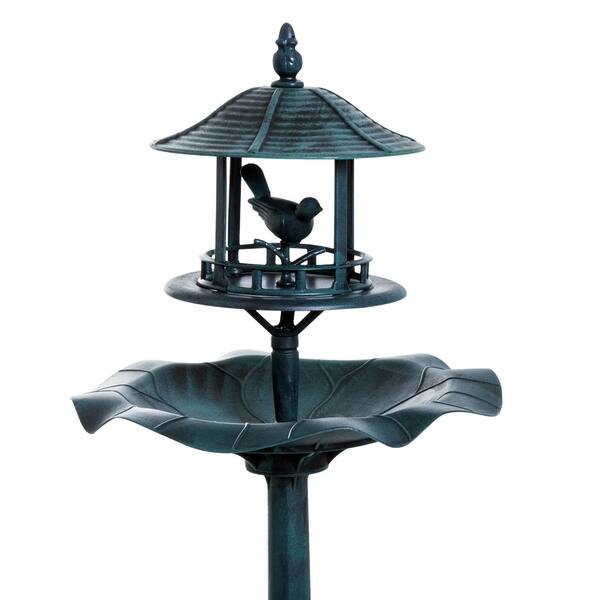 Shop Outsunny 3 In 1 Resin Free Standing Garden Pedestal Bird Bath