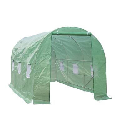 Outsunny Portable Walk-In Gardening Plant Greenhouse - Green