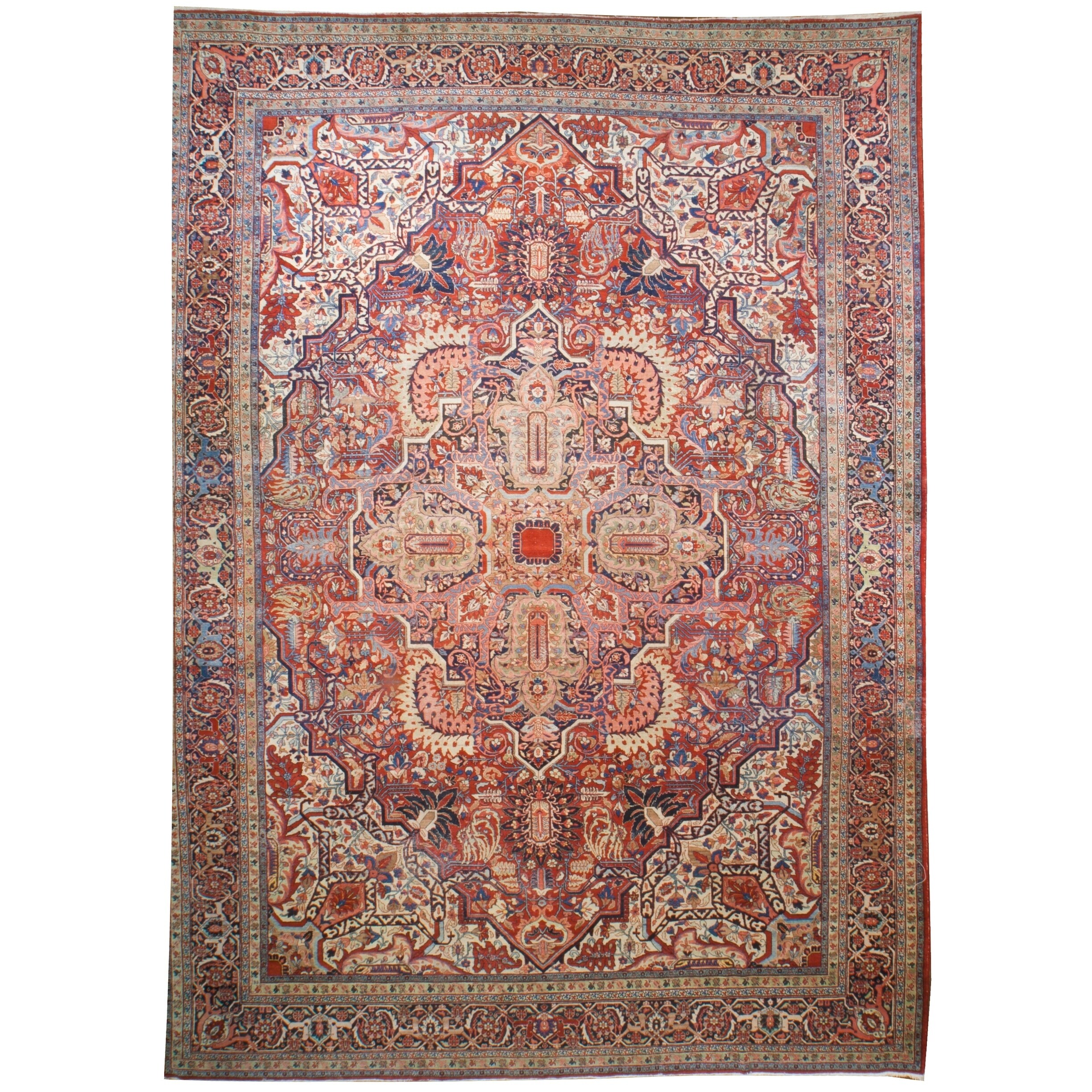Antique Heriz Rug Circa 1880 13 3 X 18