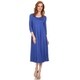 preview thumbnail 1 of 46, Women's Solid A-Line Paneled Detail Midi Jersey Knit Dress