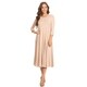 preview thumbnail 48 of 46, Women's Solid A-Line Paneled Detail Midi Jersey Knit Dress
