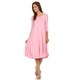 preview thumbnail 39 of 46, Women's Solid A-Line Paneled Detail Midi Jersey Knit Dress