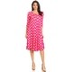preview thumbnail 12 of 46, Women's Solid A-Line Paneled Detail Midi Jersey Knit Dress