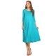 preview thumbnail 20 of 46, Women's Solid A-Line Paneled Detail Midi Jersey Knit Dress