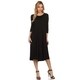 preview thumbnail 5 of 46, Women's Solid A-Line Paneled Detail Midi Jersey Knit Dress