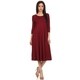 preview thumbnail 8 of 46, Women's Solid A-Line Paneled Detail Midi Jersey Knit Dress