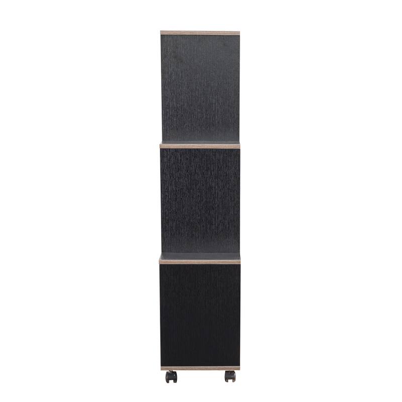 Seas Contemporary 6-Shelf Display Cabinet with Casters by Furniture of America