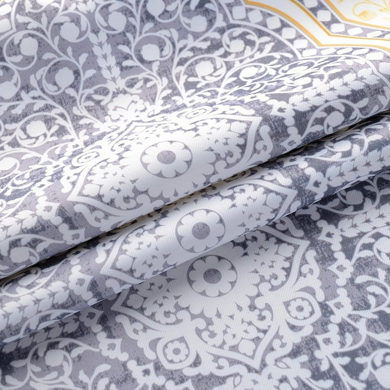 DriftAway Adrianne Pastel Damask Printed Room Darkening Kitchen Tier Pair