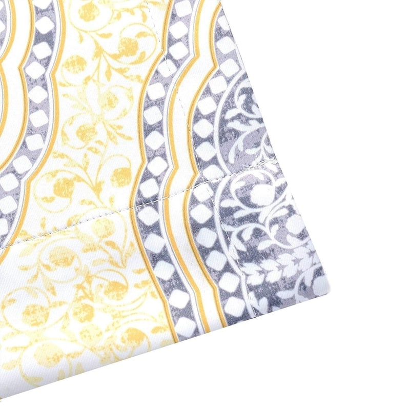DriftAway Adrianne Pastel Damask Printed Room Darkening Kitchen Tier Pair