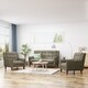 preview thumbnail 16 of 18, Candace Fabric Arm Chair and Loveseat Set by Christopher Knight Home