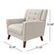 preview thumbnail 4 of 18, Candace Fabric Arm Chair and Loveseat Set by Christopher Knight Home