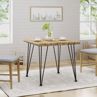 Maverick Indoor Industrial Acacia Wood Dining Table by Christopher Knight Home - Teak