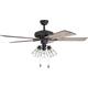 Prominence Home Lincoln Woods Farmhouse 52" Aged Bronze LED Ceiling Fan, Cage Industrial 3-Light