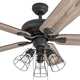 preview thumbnail 3 of 5, Prominence Home Lincoln Woods Farmhouse 52" Aged Bronze LED Ceiling Fan, Cage Industrial 3-Light