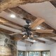 preview thumbnail 1 of 5, Prominence Home Lincoln Woods Farmhouse 52" Aged Bronze LED Ceiling Fan, Cage Industrial 3-Light