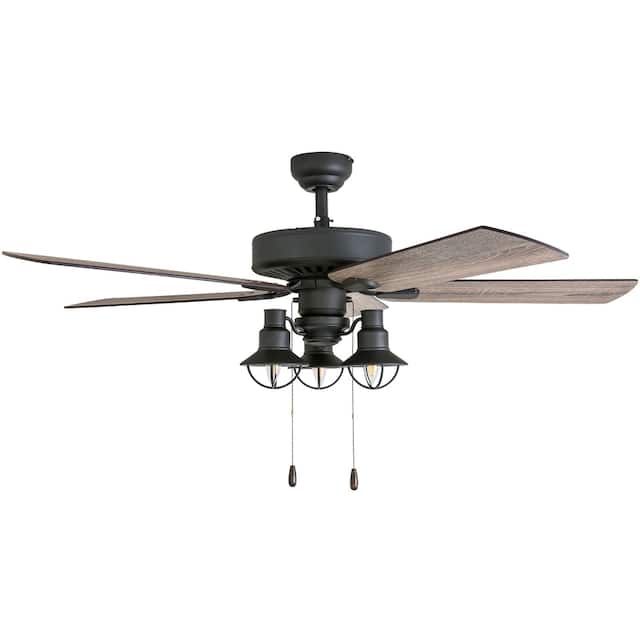 The Gray Barn Stormy Grain Aged Bronze 52-inch LED Ceiling Fan