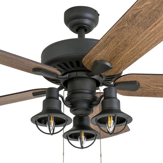 The Gray Barn Stormy Grain Aged Bronze 52-inch LED Ceiling Fan