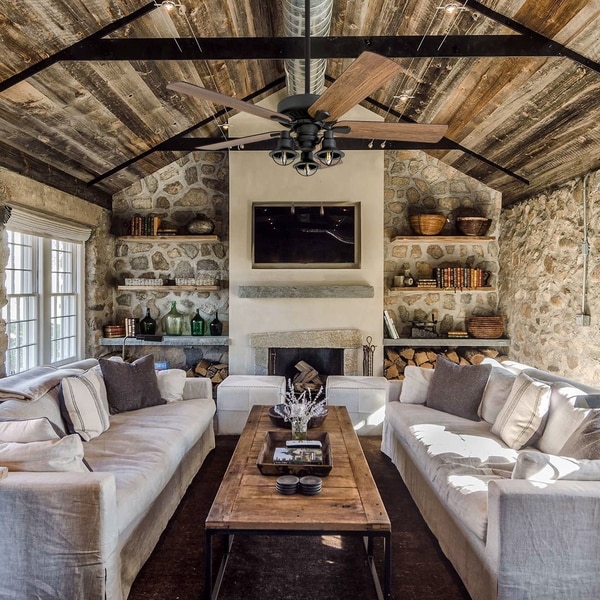 52-inch Farmhouse LED Ceiling Fan 