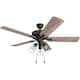 Prominence Home Inland Seas Farmhouse 52-inch Aged Bronze Ceiling Fan