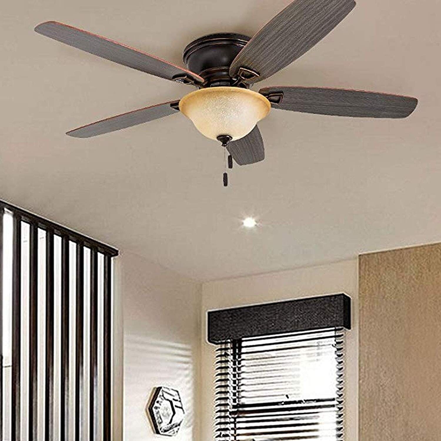 Honeywell Glen Alden 52 Oil Rubbed Bronze Low Profile Led Ceiling Fan With Light