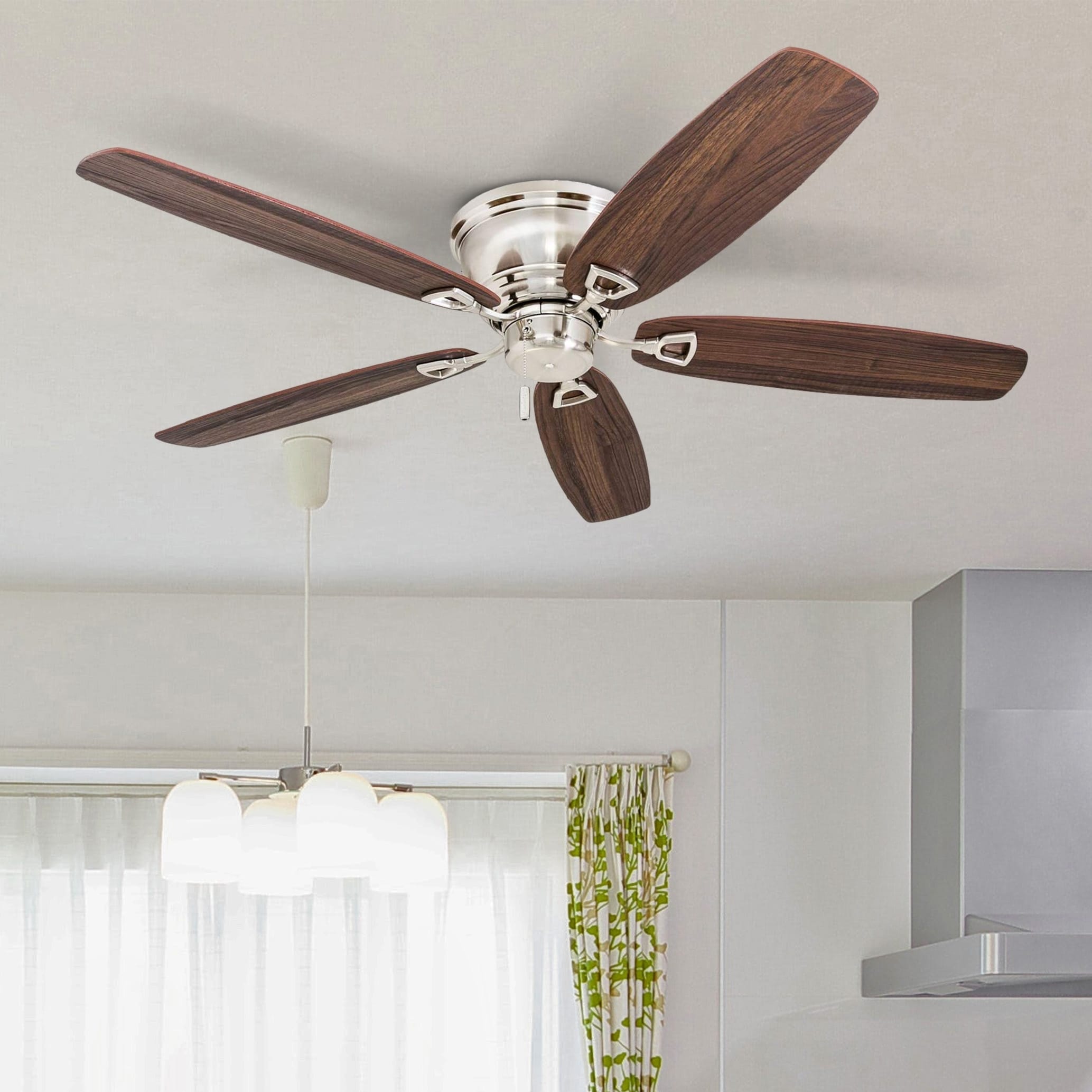 Honeywell Glen Alden 52 Brushed Nickel Low Profile Hugger Ceiling Fan