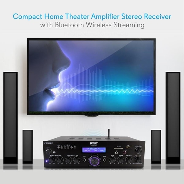 pyle wireless bluetooth power amplifier system