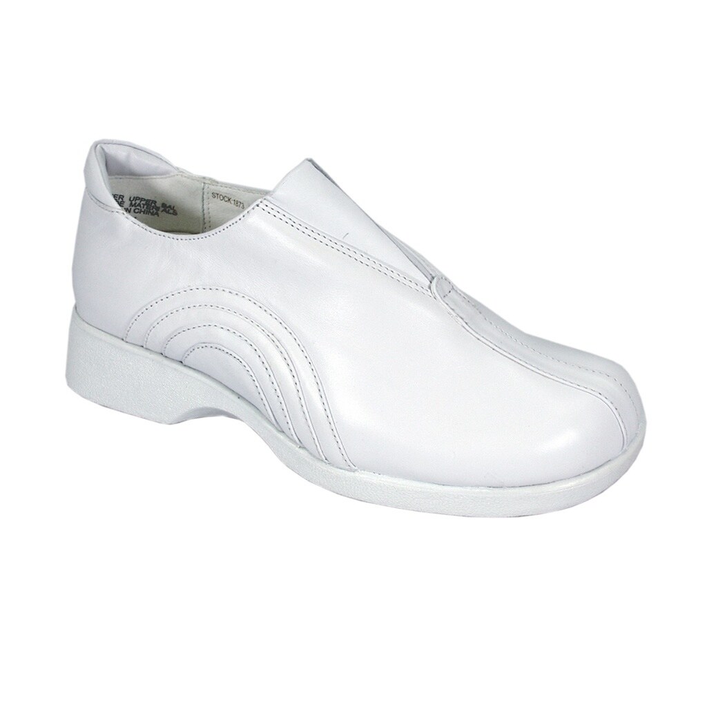 24 Hour Comfort Bristol Women Wide Width Classic Elegant Cushioned Leather Slip On Shoes