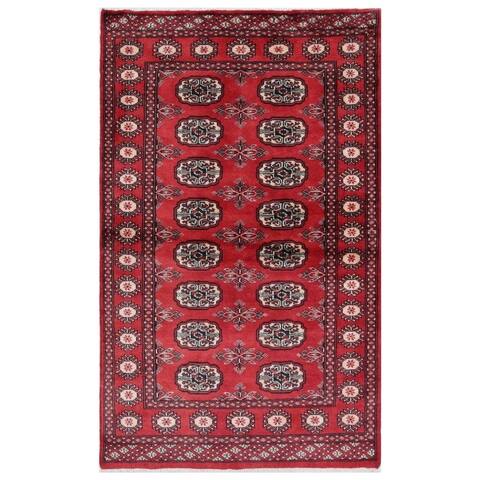 Handmade One-of-a-Kind Bokhara Wool Rug (Pakistan) - 3' x 5'1