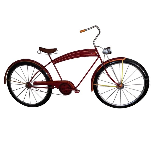 Red Bicycle Wall Decor - 29 x 3 x 17