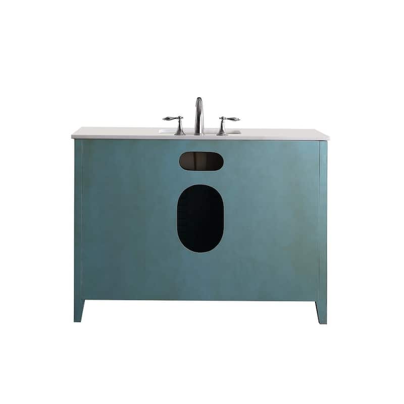 46" Benton Collection Abbeville Distressed Blue Bathroom Vanity