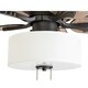preview thumbnail 5 of 5, Prominence Home Snowden Farmhouse 52" Aged Bronze LED Ceiling Fan, Linen Drum Light