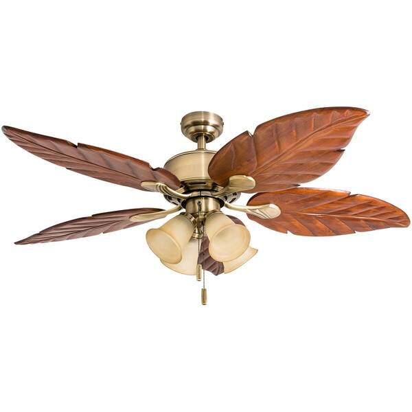 Shop Honeywell Royal Palm Aged Brass Tropical Led Ceiling